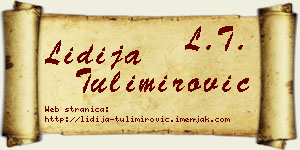 Lidija Tulimirović vizit kartica
